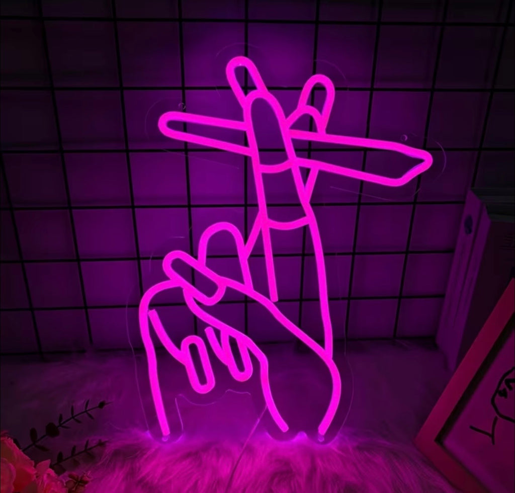 Hand Neon Sign LED USB Powered Light