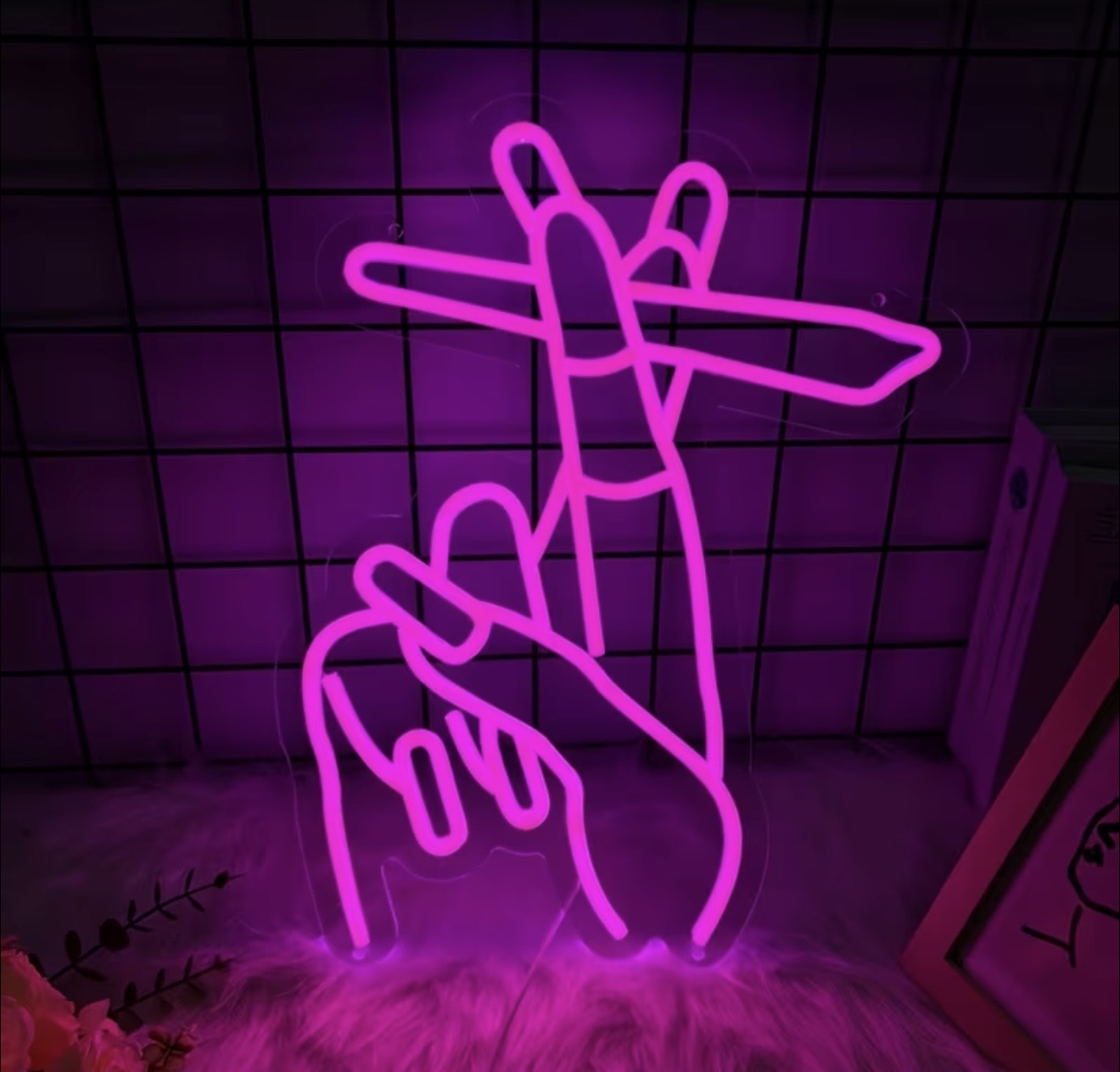 Hand Neon Sign LED USB Powered Light