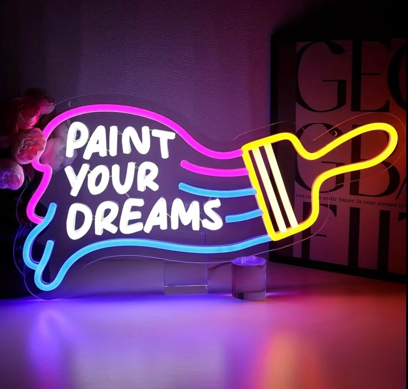 Paint Your Dreams Neon Sign LED USB Powered Decor