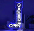 Garage Mechanic Left Arrow Neon Sign for Workshop, Man Cave, Auto Repair Shop and more
