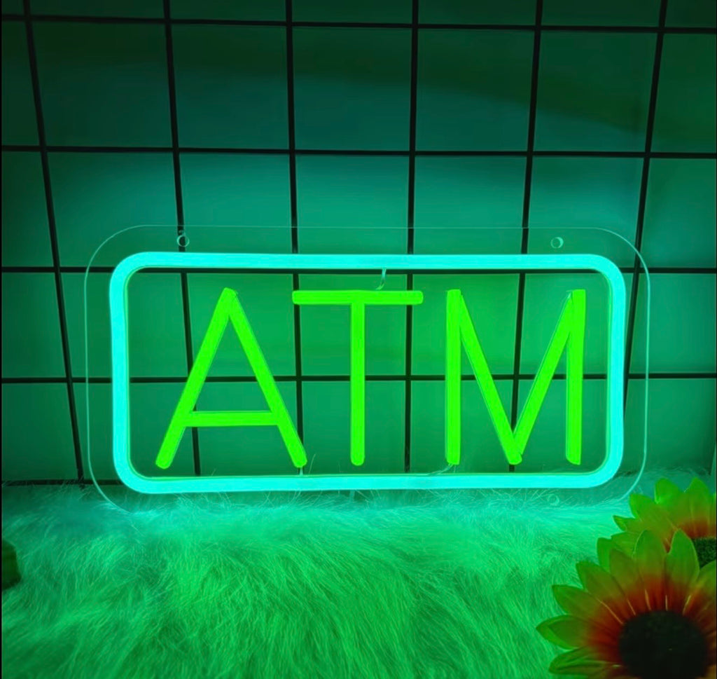ATM LED Neon Sign Multicolor USB Powered Light