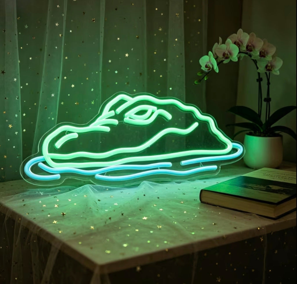 Alligator Neon Sign with Dimmer Switch USB Powered LED Light