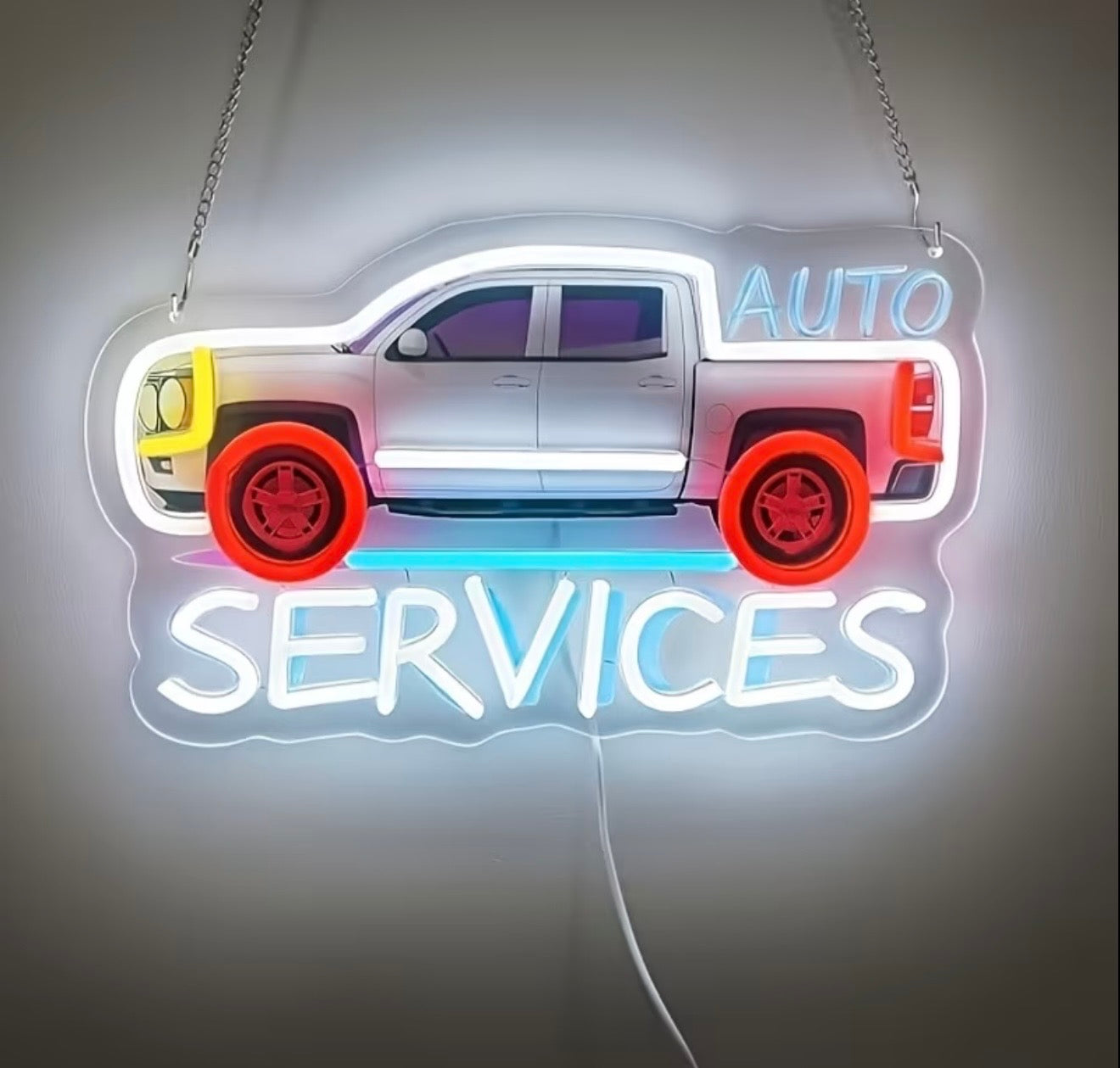 Auto Repair Mechanic Neon Sign LED USB Powered Light