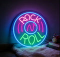 Rock And Roll Neon Sign Adjustable Brightness USB Powered Light