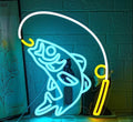 Fishing Neon Sign Dimmable Brightness for Tackle Shop or Man Cave