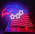 Patriotic Eagle Flag & Stars Neon Sign LED USB Powered Light