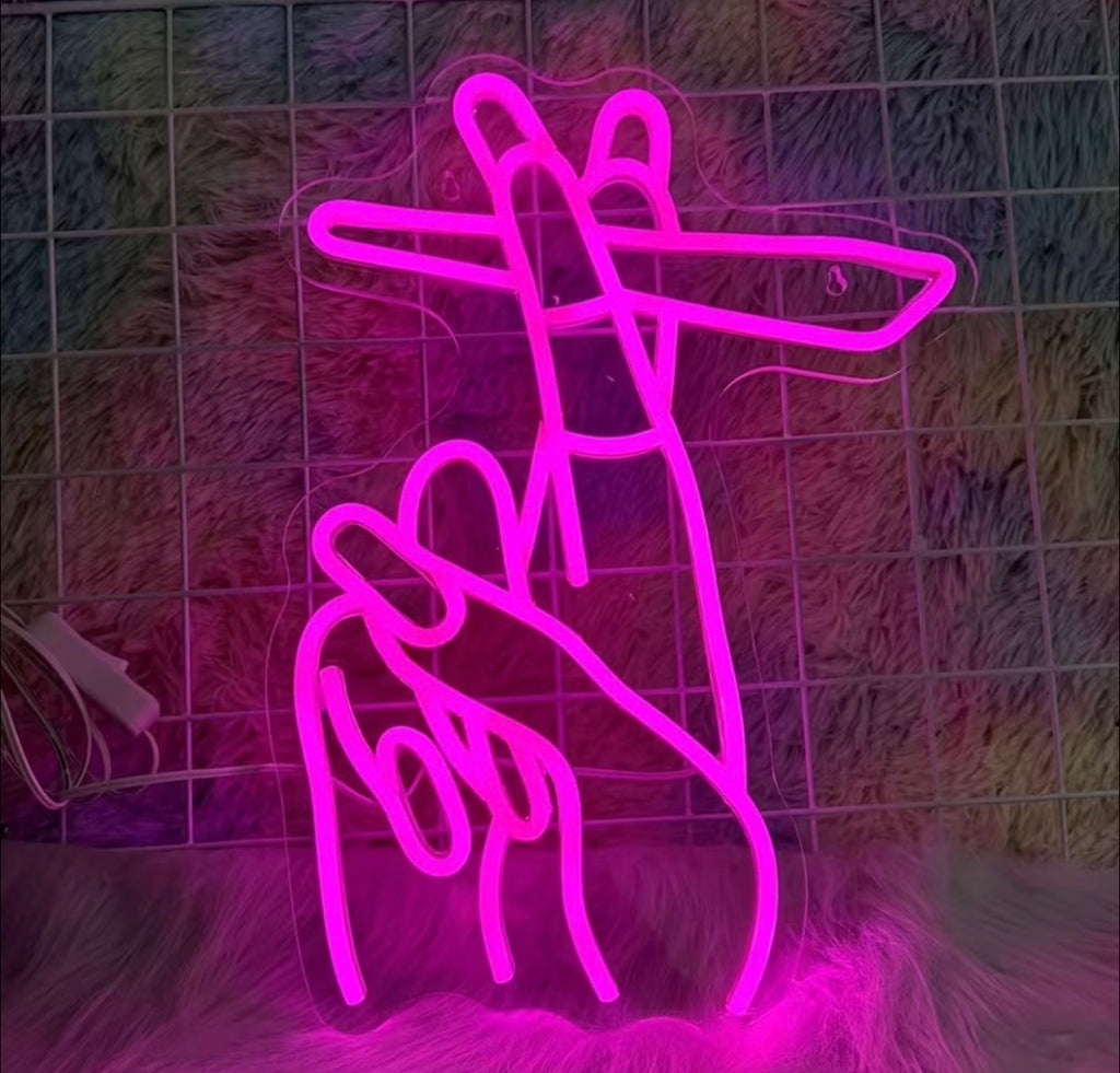 Hand Neon Sign LED USB Powered Light