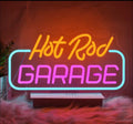 Hot Rod Car Garage Neon Sign for Garage or Man Cave