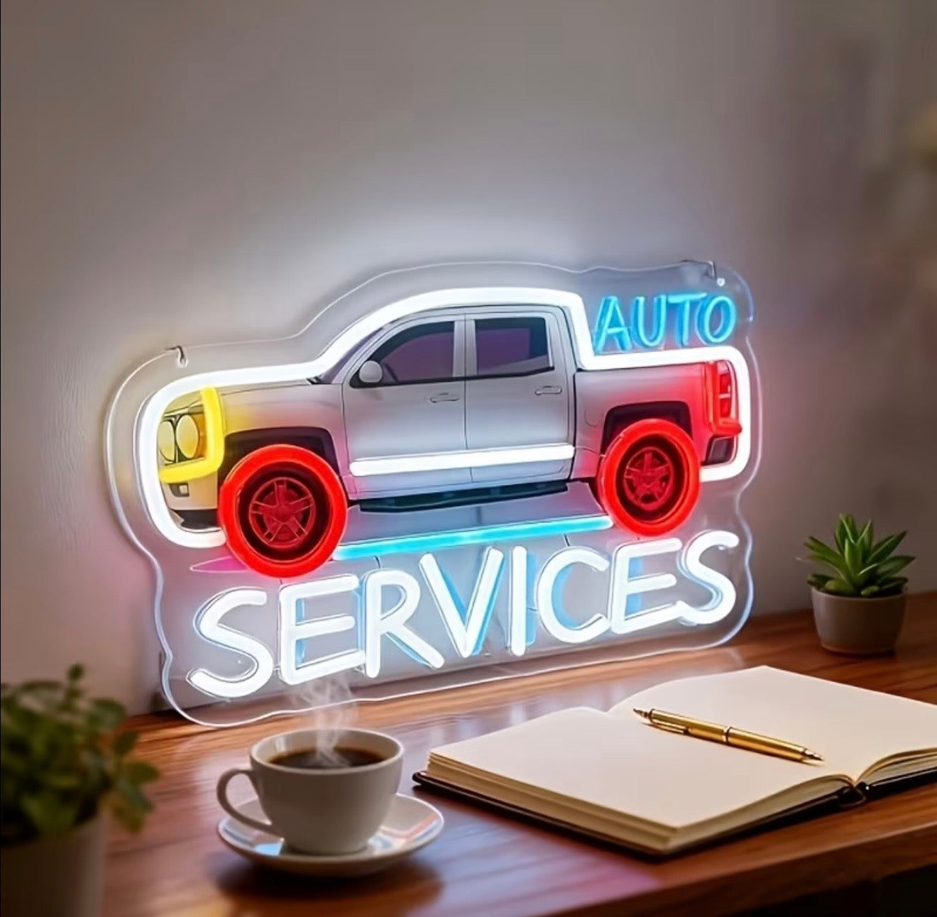 Auto Repair Mechanic Neon Sign LED USB Powered Light