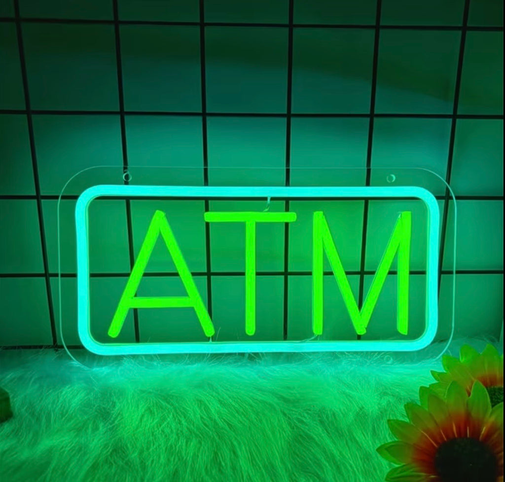 ATM LED Neon Sign Multicolor USB Powered Light