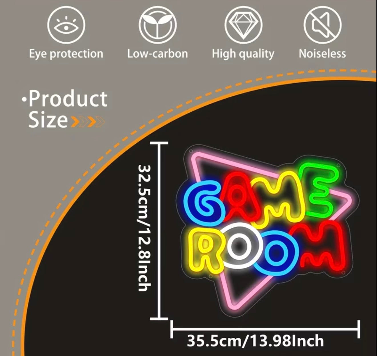 Game Room Neon Sign LED USB Powered for Gamers