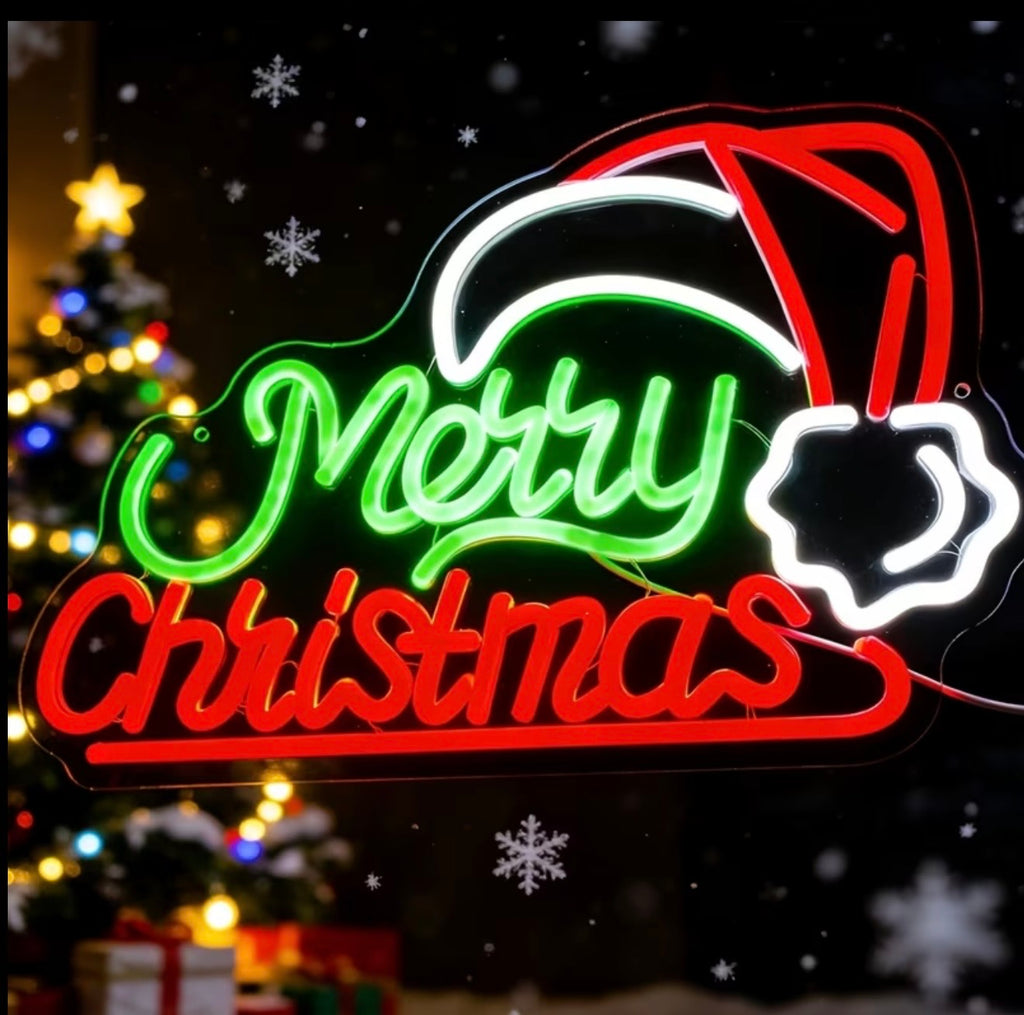 Merry Christmas Neon Sign LED USB Powered Light