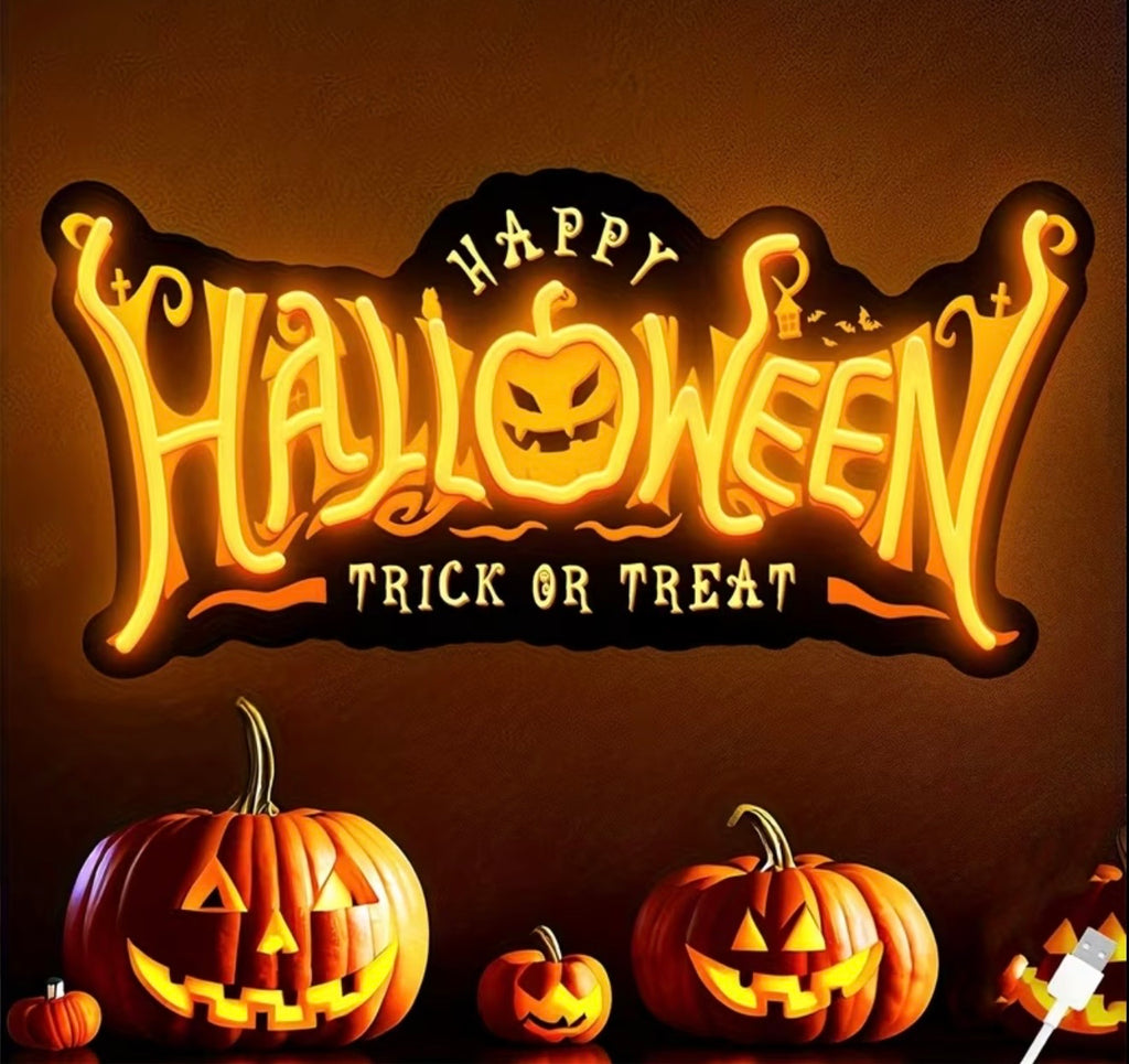 Happy Halloween LED Neon Sign USB Powered